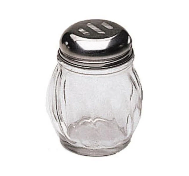 American Metalcraft 3307 Glass Swirl Shaker w/ Slotted Top, 6 oz.