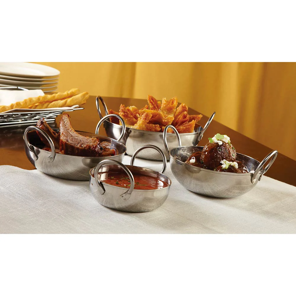 American MetalCraft BD55 18 oz Stainless Steel Balti Dish - Image 2