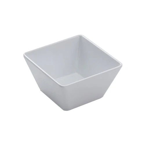 American Metalcraft MELSQ53 Square Melamine Bowl, White, 23 oz., 5" x 5" x 2.5"