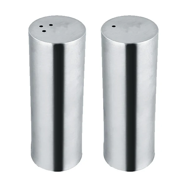 Arcata 070014 Round Salt & Pepper Shaker Set, 3-1/2" x 1-1/4"