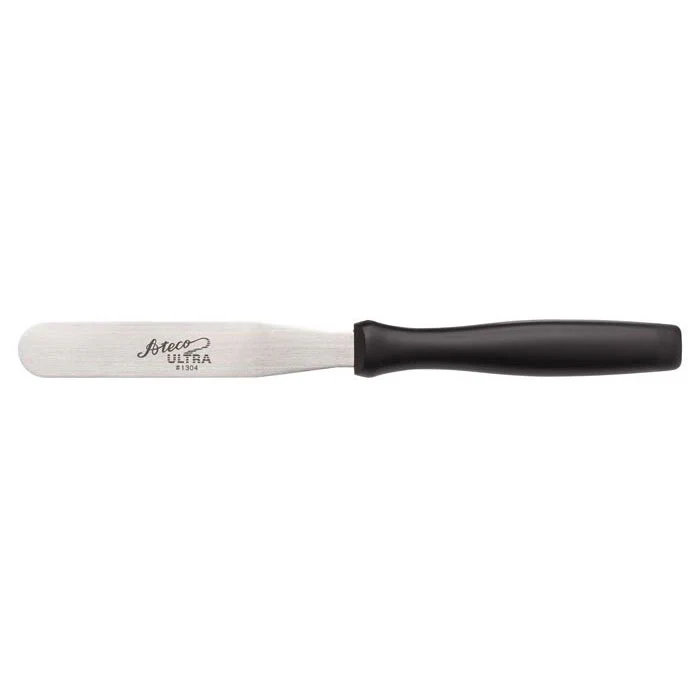 Ateco 1304 Pastry Spatula w/ Black Plastic Handle, 4-1/4"