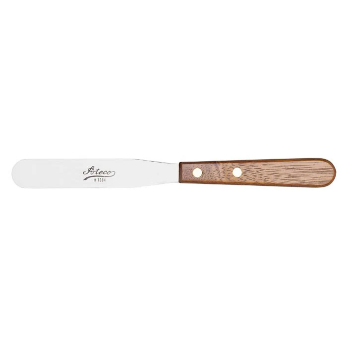 Ateco 1384 Pastry Spatula w/ Wood Handle, 4"