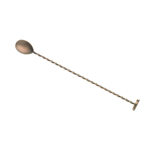 Barfly by Mercer M37018ACP Bar Spoon w/ Muddler, Antique Copper, 11-13/16"