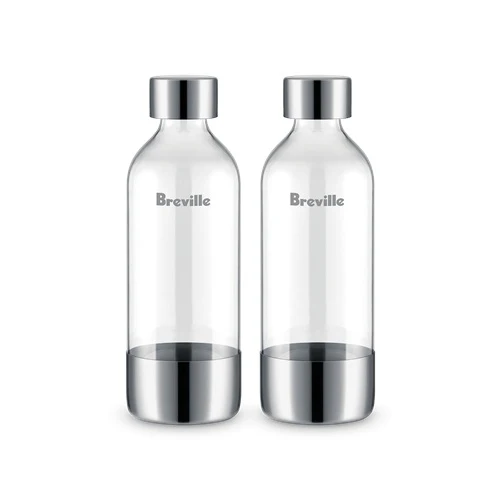 Breville Commercial BCA001BSS0ZNA0 InFizz Bottles, 1 Liter, 2 Pack