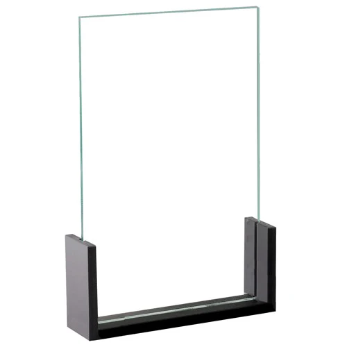 Cal-Mil 1510-811 U-Frame Cardholder, 8 1/2" x 11", Black Base with Acrylic