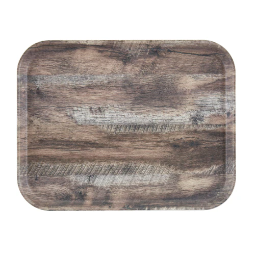 Cambro 1216DC825 Decor Series Camtray, 16" x 12", Dark Oak