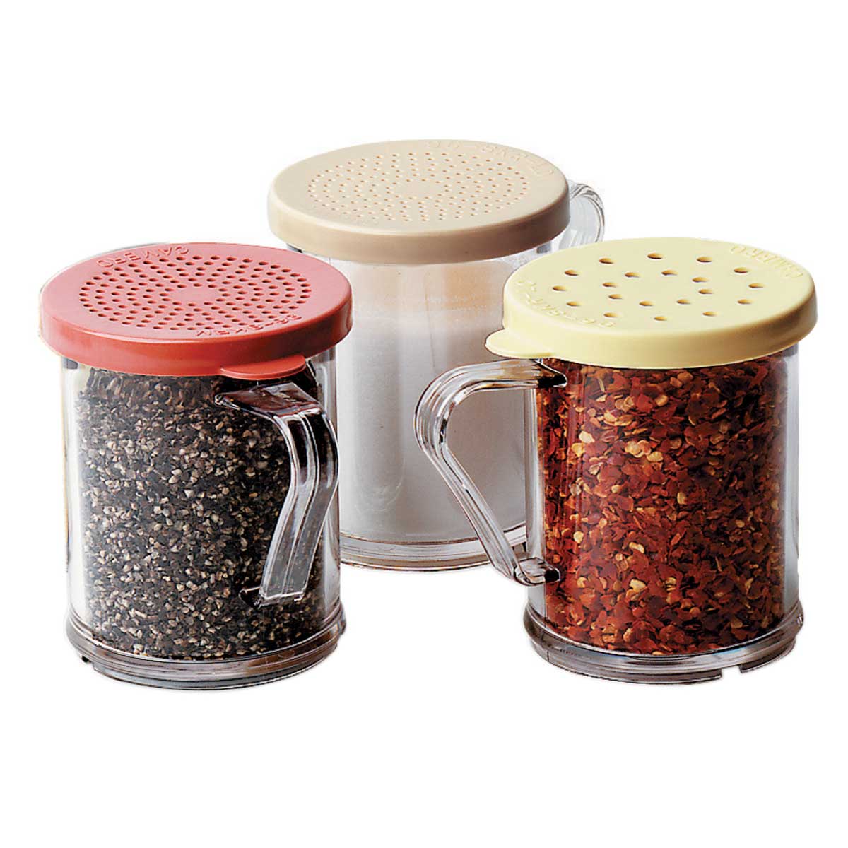 Cambro 96SKRM135 Camwear Shaker / Dredge w/ Medium Ground Lid, 10 oz. - Image 2