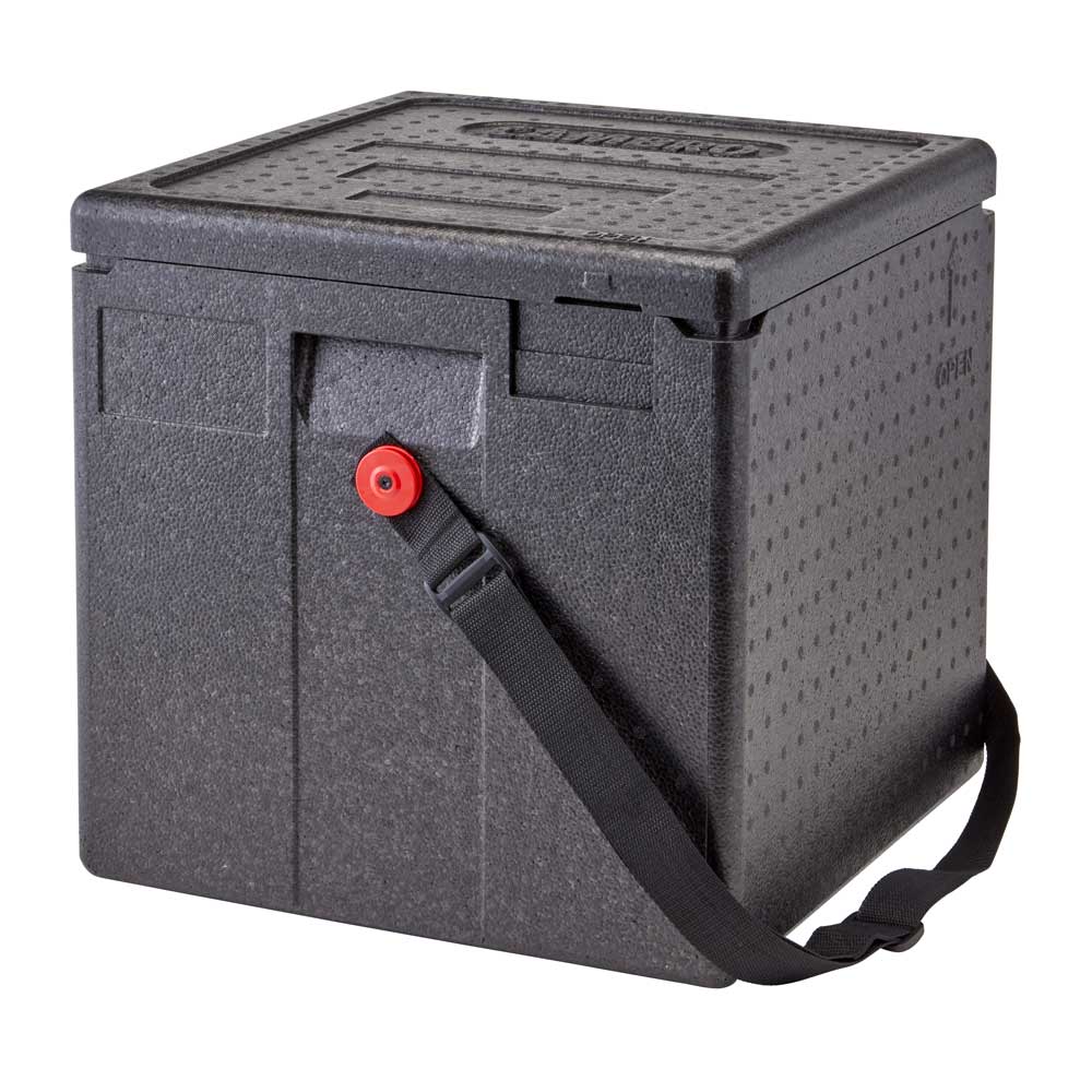 Cambro EPPMBWSTSW110 Cam GoBox Insulated Milk Crate Box, Black