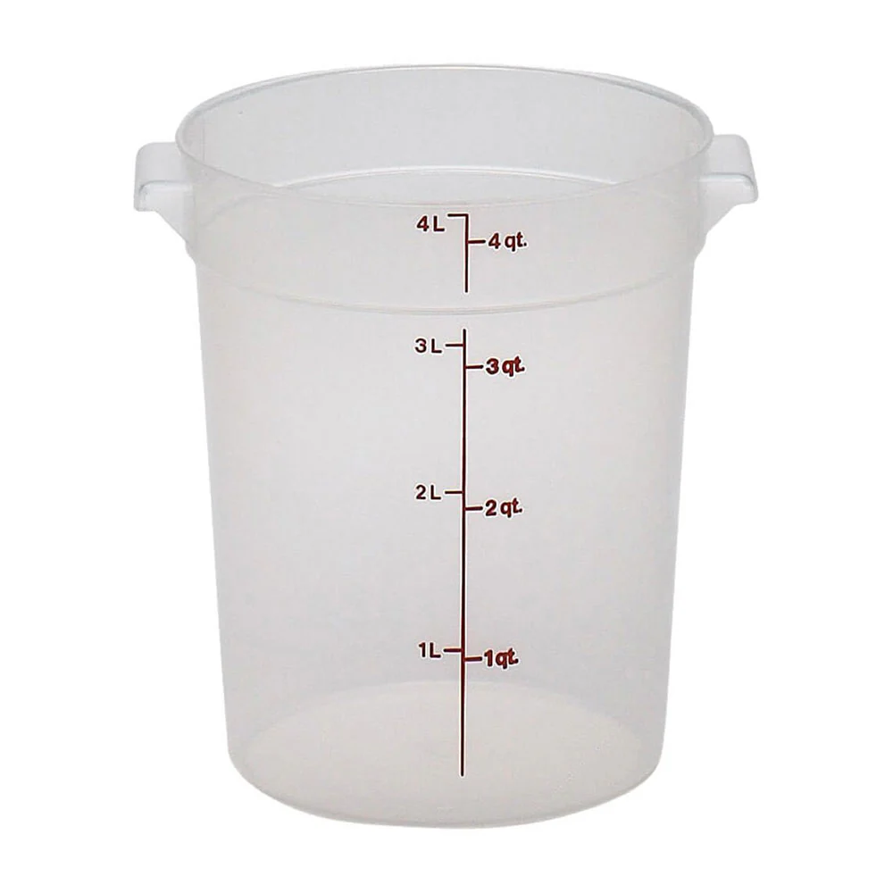 Cambro RFS4PP190 Round Storage Container, Translucent, 4 qt.
