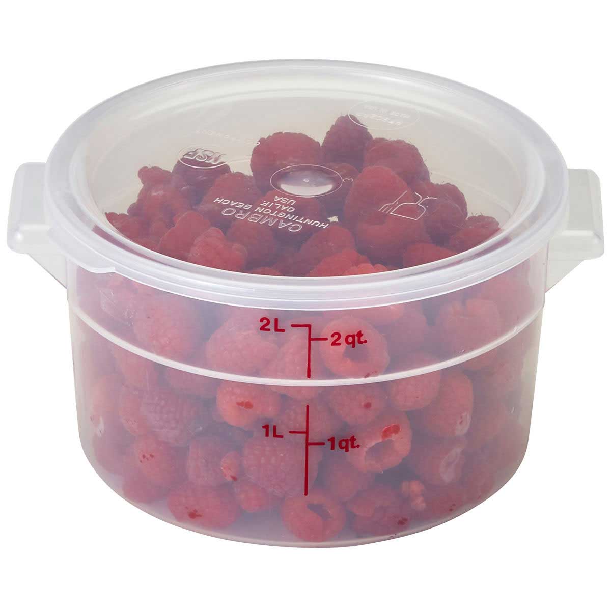 Cambro RFSC2PP190 Round Storage Lid, Translucent, 2 & 4 qt. - Image 2