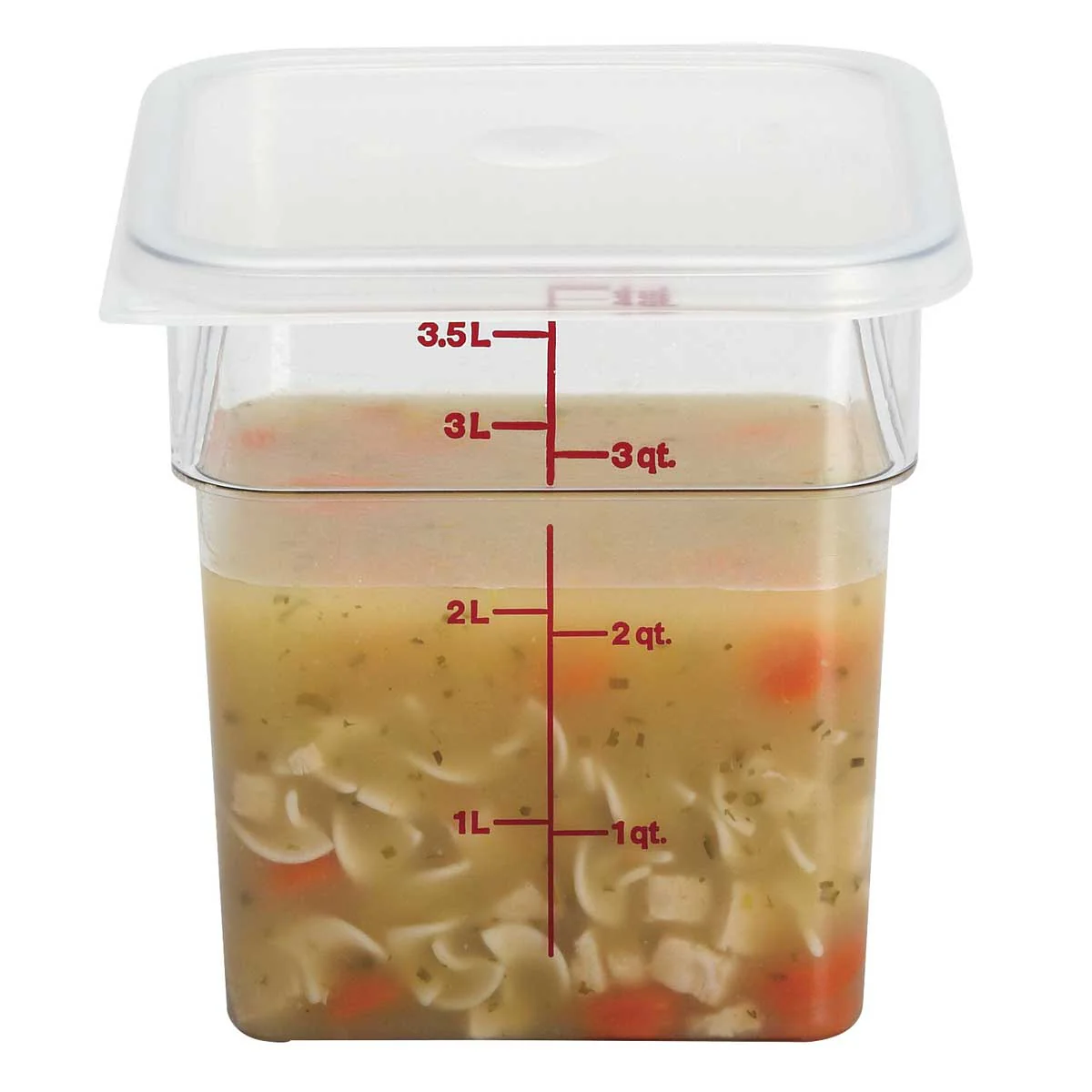 Cambro SFC2SCPP190 Camwear CamSquares Seal Cover, Translucent, 2 & 4 qt. - Image 3