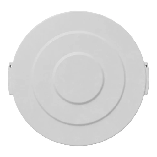 Carlisle 84102102 Bronco Round Waste Trash Can Lid, White, 20 gal. - Image 3