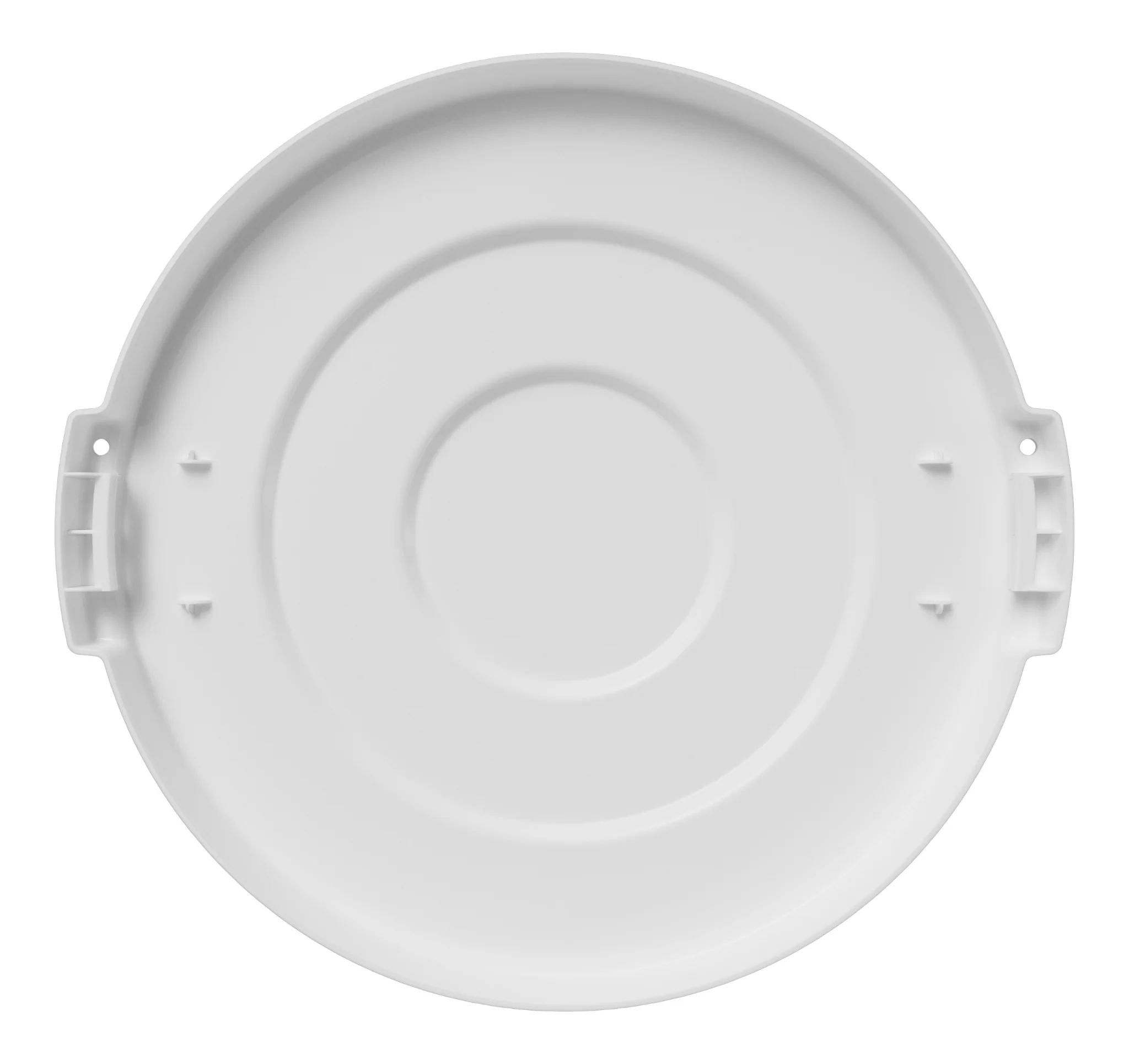 Carlisle 84102102 Bronco Round Waste Trash Can Lid, White, 20 gal. - Image 4