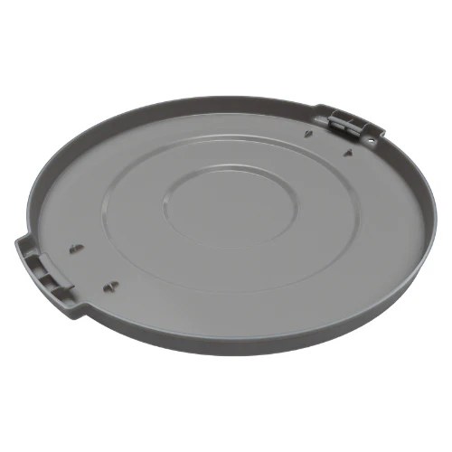 Carlisle 84102123 Bronco Round Waste Trash Can Lid, Gray, 20 gal. - Image 2