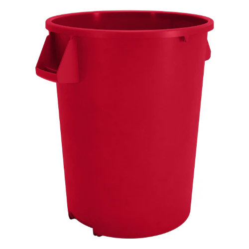 Carlisle 84103205 Bronco Round Waste Bin / Food Container, Red, 32 gal.