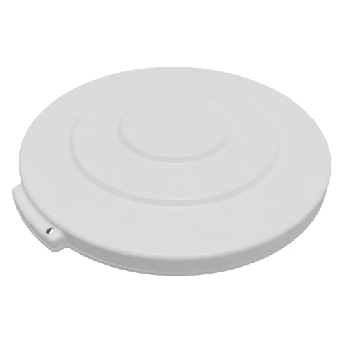 Carlisle 84103302 Bronco Round Waste Trash Can Lid, White, 32 gal.