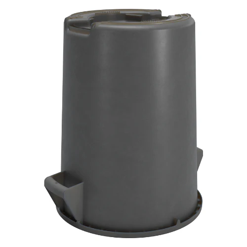 Carlisle 84105523 Bronco Round Waste Bin / Food Container, Gray, 55 gal. - Image 3