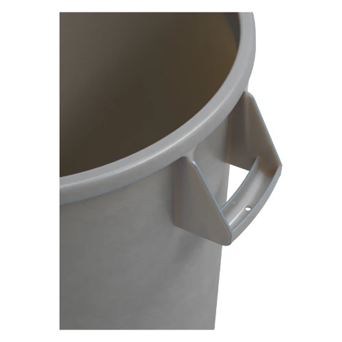Carlisle 84105523 Bronco Round Waste Bin / Food Container, Gray, 55 gal. - Image 4