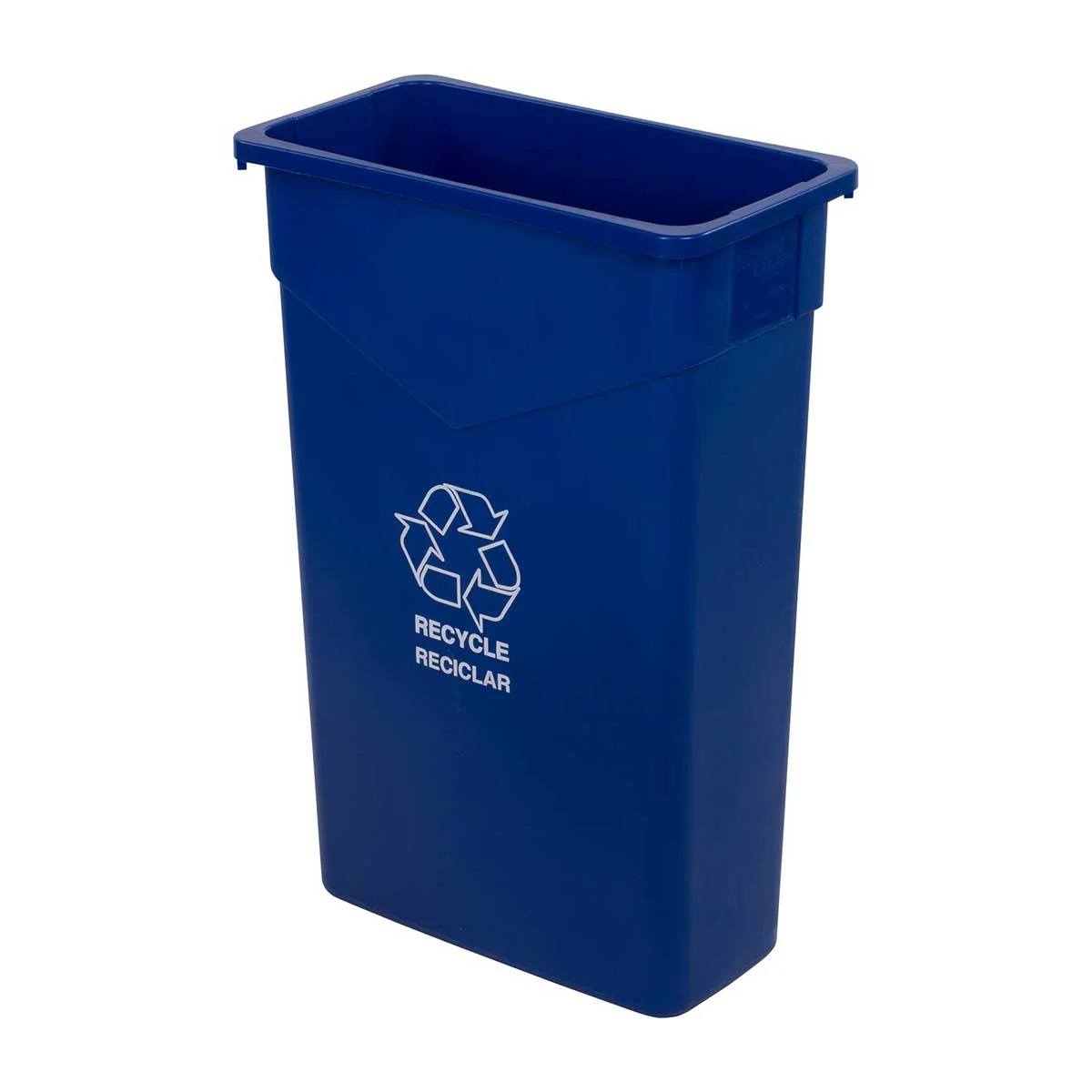 Carlisle 342023REC14 TrimLine Rectangle Recycle Waste Container, Blue, 23 gal.