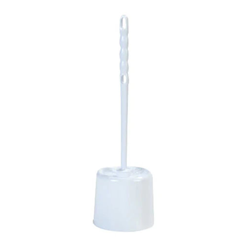 Carlisle 36719700 Flo-Pac Toilet Bowl Brush w/ Caddy, White, 14-1/2"