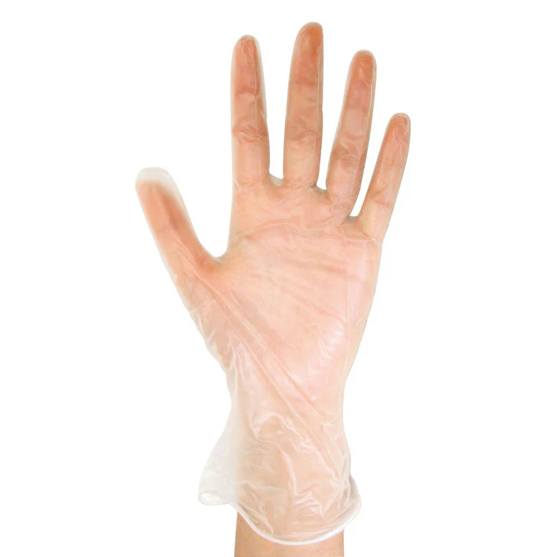 Clear Vinyl Gloves, X-Large, Powder Free, Box of 100