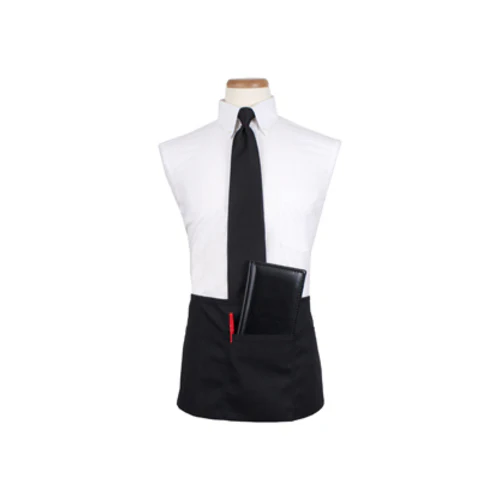 Culinary Essentials 859397 4-Pocket Waist Apron, Black