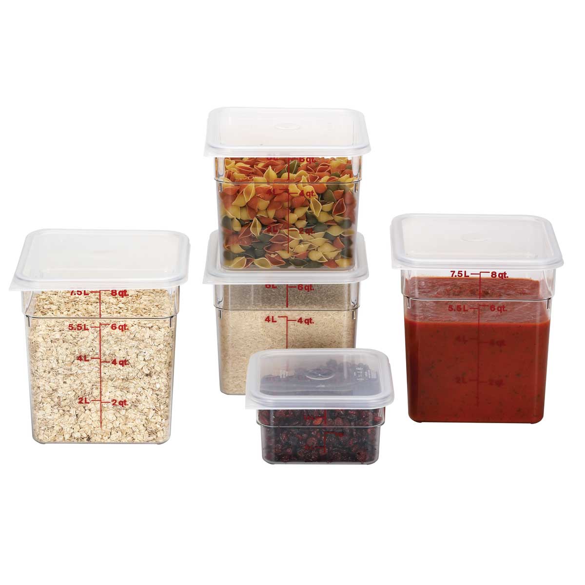 Culinary Essentials by Cambro 6SFSCW135 CamSquare Camwear Storage Container, Clear, 6 qt. - Image 4