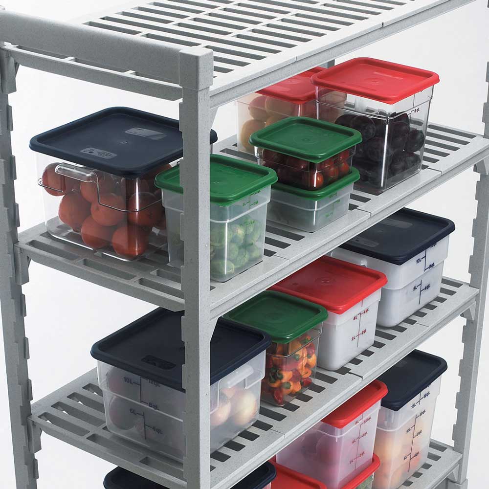 Culinary Essentials by Cambro SFC2452 CamSquare Storage Container Lid, Kelly Green, 2 & 4 qt. - Image 5