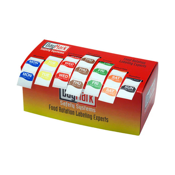 DayMark 111183 MoveMark Octagon Sticker Dot Box w/ Roll Dispenser, 1"