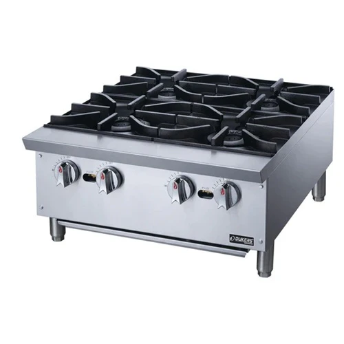 Dukers DCHPB24 Countertop Hotplate w/ Four Burners, Natural Gas, 24"