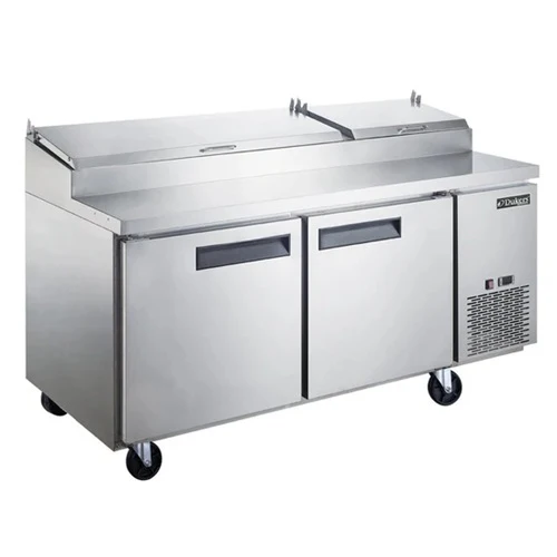 Dukers DPP70 Solid 2 Door Refrigerated Pizza Prep Table, 70"