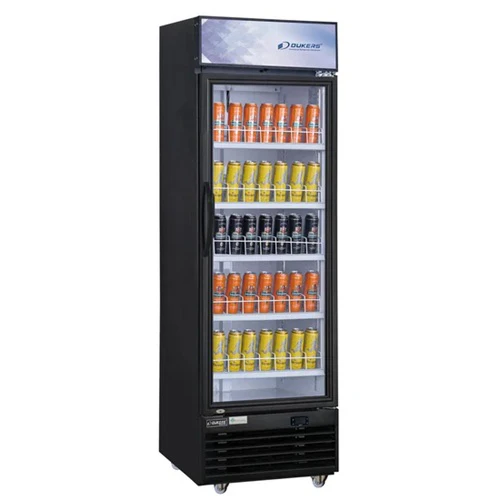 Dukers DSM-19R One Section Glass Door Refrigerated Merchandiser, Black