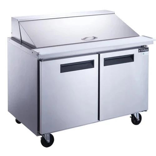 Dukers DSP48-18M-S2 Mega Top Solid Two Door Sandwich / Salad Prep Table, 48"