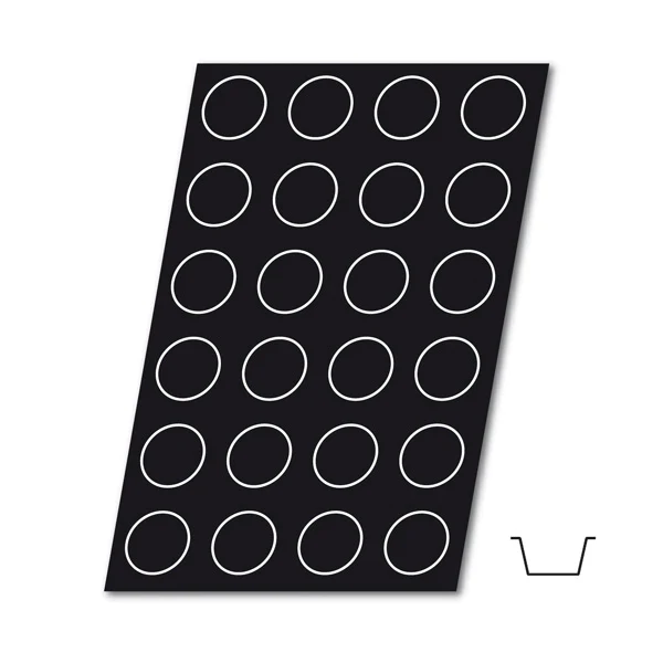 Flexipan FLX03051 Muffins Mold, Sheet of 24, 2-3/4"