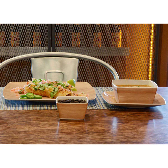 FOH Platewise Mod Square Plate, Bamboo, 8" - Image 2