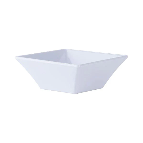GET ML-249-W Siciliano Melamine Square Bowl, White, 12.8 qt.