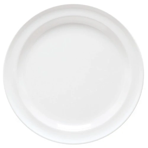 GET SPDP510W Supermel Dinner Plate, 10-1/4" Round, Case of 12