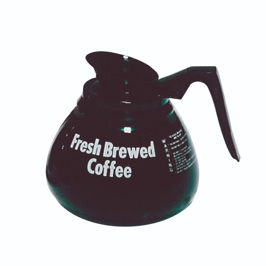 Glass Coffee Decanter w/ Black Handle, 64 oz.