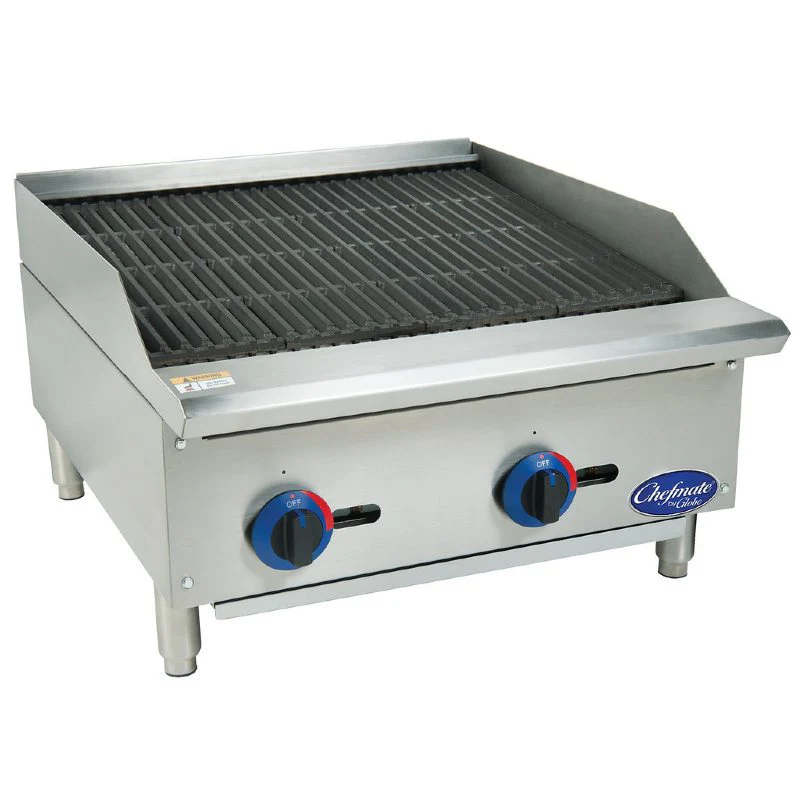 Globe C24CB-SR Chefmate Gas Charbroiler w/  Stainless Steel Radiants, 24"
