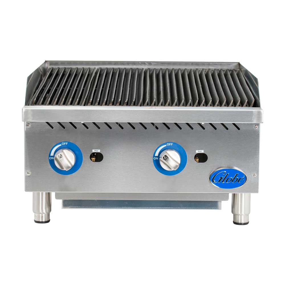Globe GCB24G-RK Gas Countertop Charbroiler w/ Char Rock Kit, 24" - Image 2