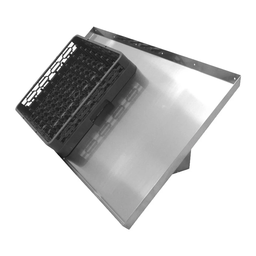 GSW DT-WS2442 Wall-Mounted Slanted Glass Rack Shelf, 42" x 22"