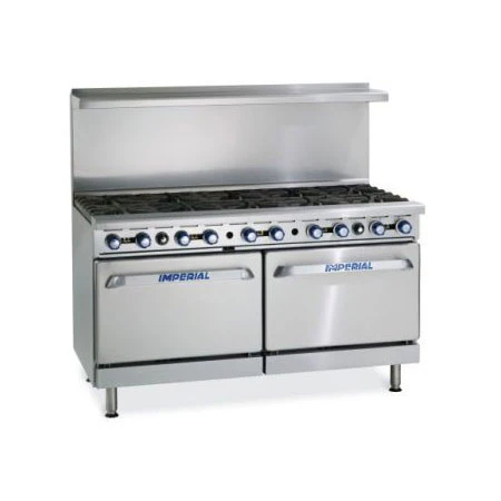 Imperial IR-10 Restaurant Series Range, 10 Burners, 2 Ovens, Natural Gas, 60"