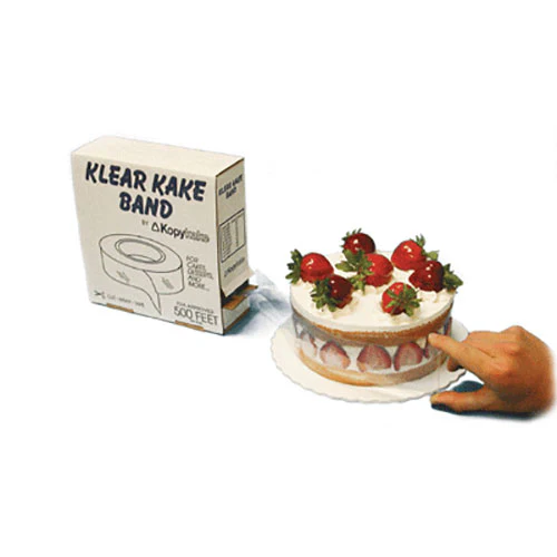 Kopykake KB500 Clear Collar Cake Band Pastry Ribbon, 2.5", 500' per box - Image 2