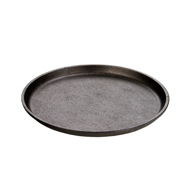 Lodge L7OGH3 Round Cast Iron Serving Griddle, 9.25"