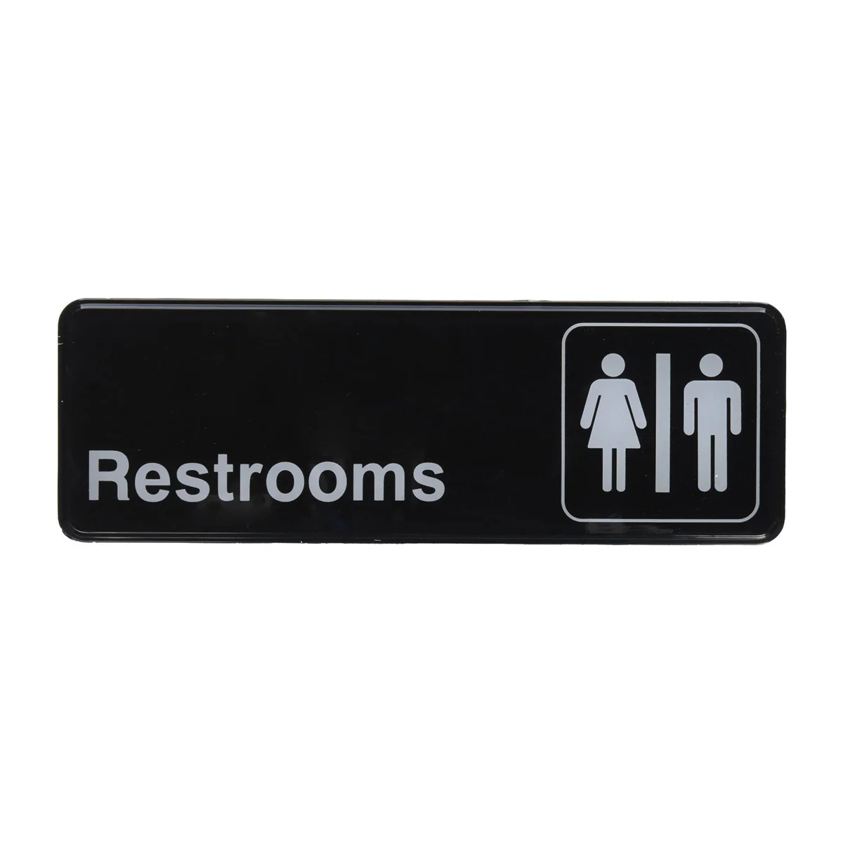 Men & Women Restroom Sign, 9" x 3"