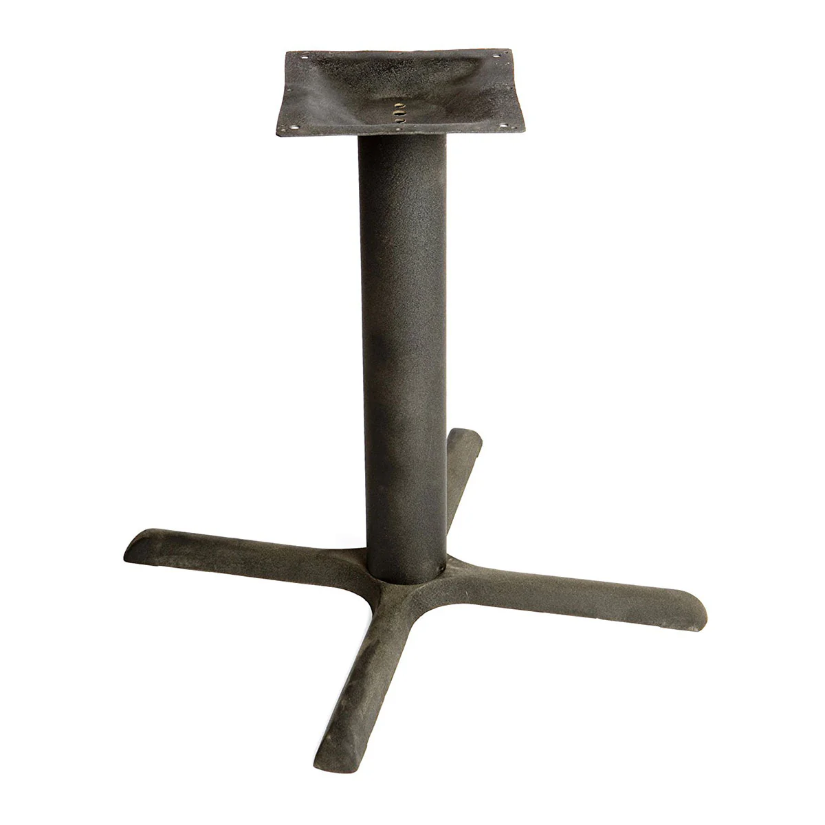 Oak Street B30-STD Black Stamped Steel Cross Table Base, 30" x 30" x 28"