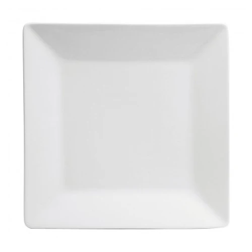 Oneida F8010000136S Buffalo Bright White Euro Square Plate, 8-1/2"