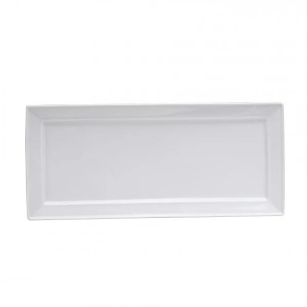 Oneida F8010000381S Buffalo Bright White Platter, 14-1/4" x 6-1/4", Case of 12