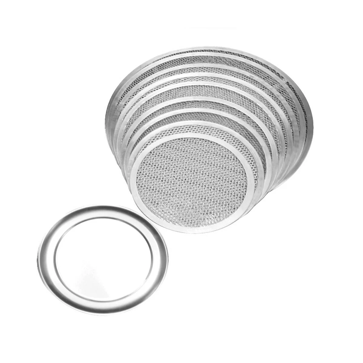 Pizza Screens Aluminum w/ Seamless Rim, 8" - Image 2