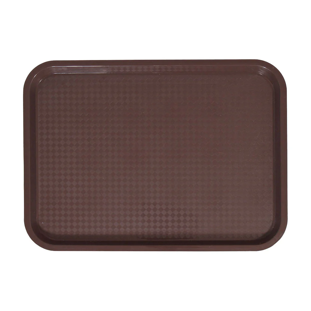 Rectangular Fast Food Tray, Brown, 12" x 16"